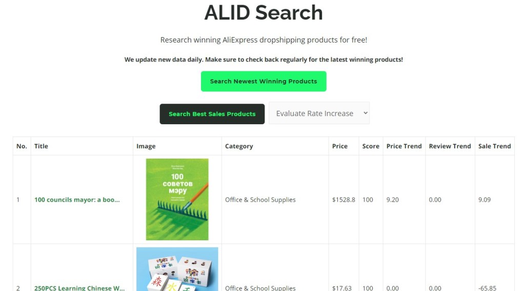ALID search dropshipping product search tool