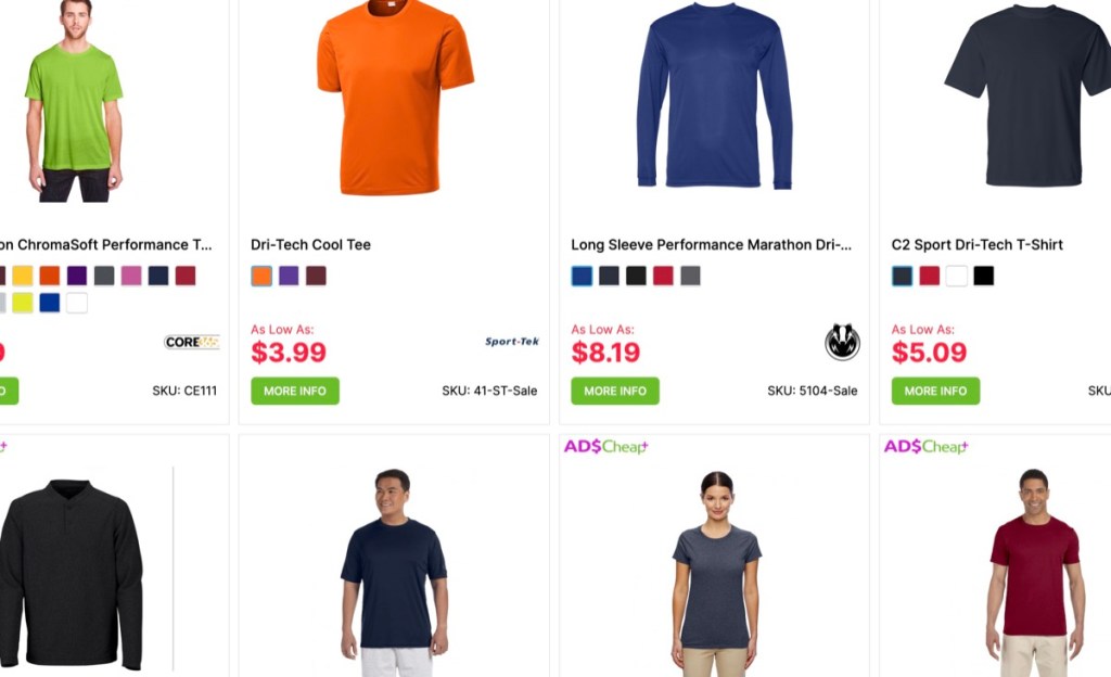 AllDayShirts wholesale 100% polyester t-shirt supplier