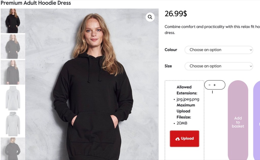 AOP+ custom hoodie dress print-on-demand supplier