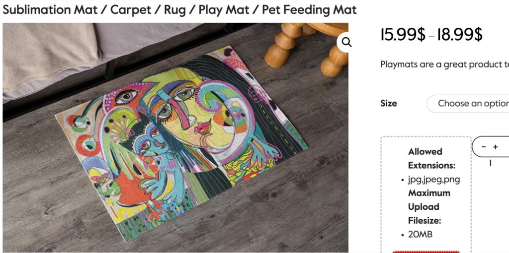AOP+ custom pet feeding mat print-on-demand supplier