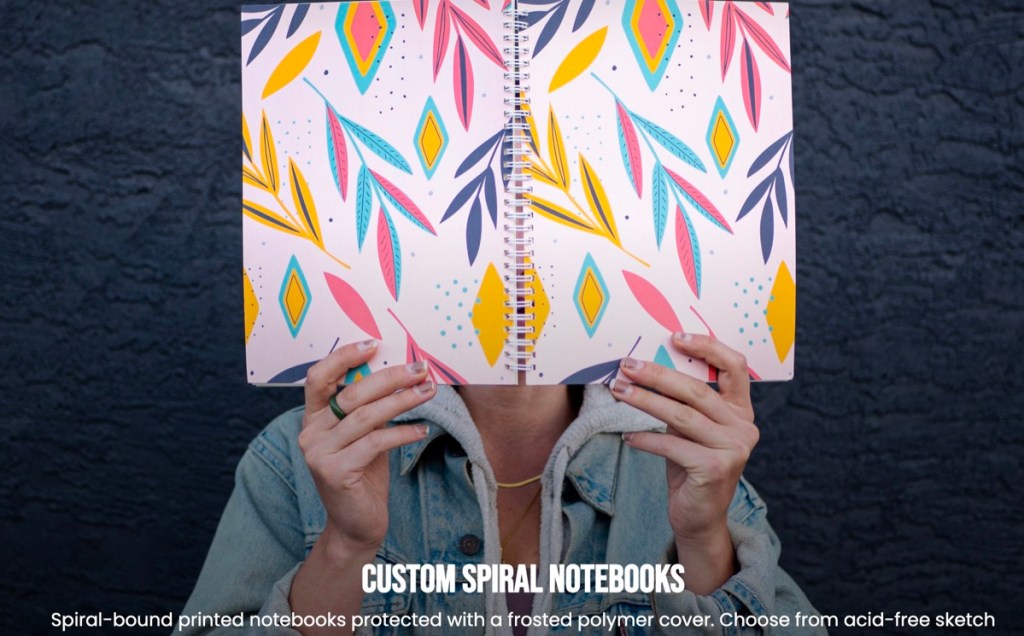 ArtOfWhere spiral notebook print-on-demand supplier