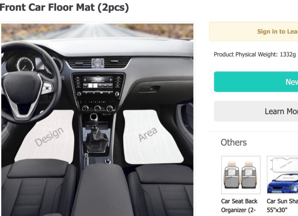 ArtsAdd car floor mat print-on-demand supplier