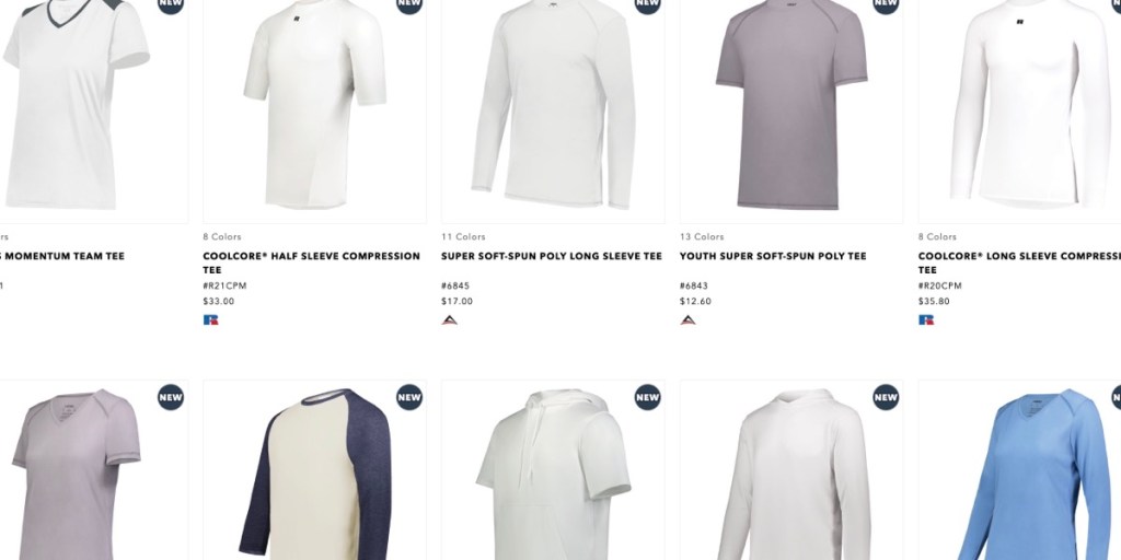 Augusta Sportswear wholesale sublimation blank t-shirt supplier