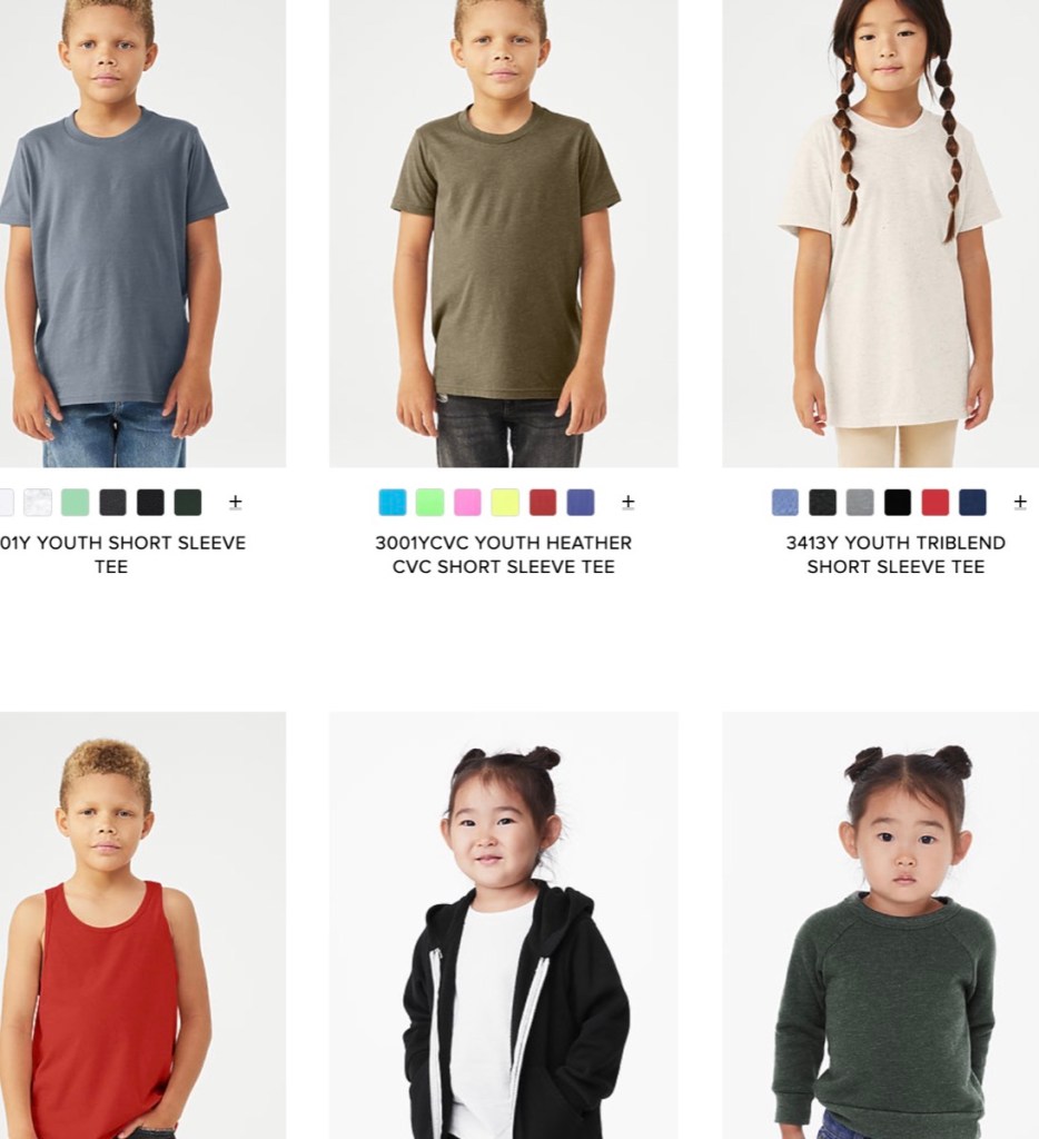 Bella+Canvas baby & children's fashion clothing manufacturer in the USA