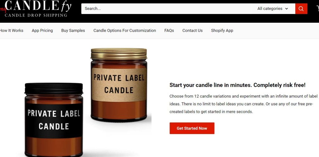 Candlefy Shopify dropshipping supplier