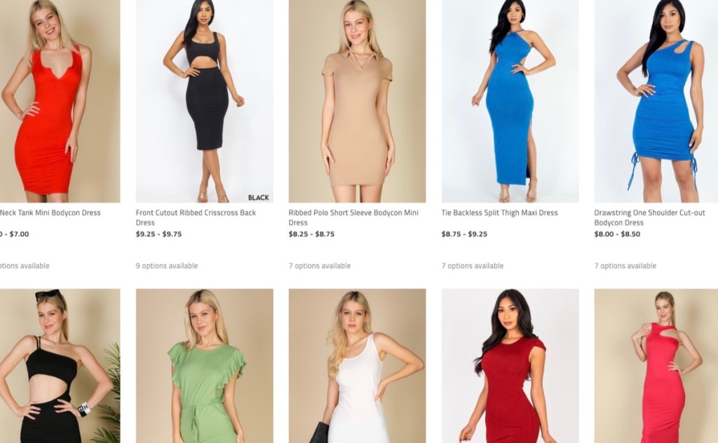 Capella Apparel wholesale dresses supplier in the USA