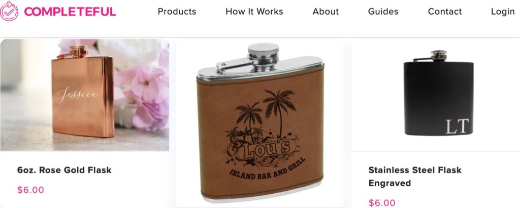 Completeful custom hip flask print-on-demand supplier