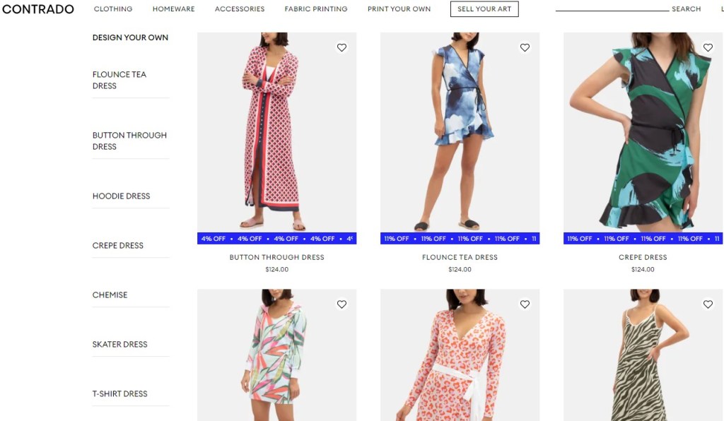 Contrado skirt & dress print-on-demand company