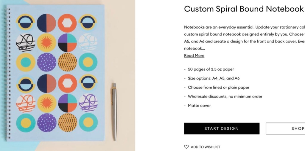 Contrado spiral notebook print-on-demand supplier
