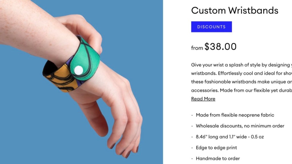Contrado wristband print-on-demand supplier
