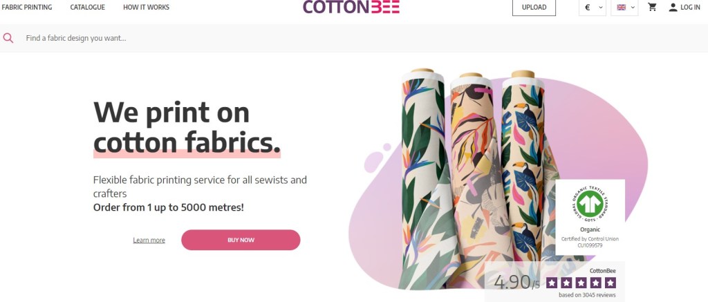 CottonBee fabric print-on-demand company