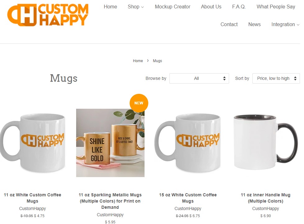 CustomHappy cup & mug print-on-demand company