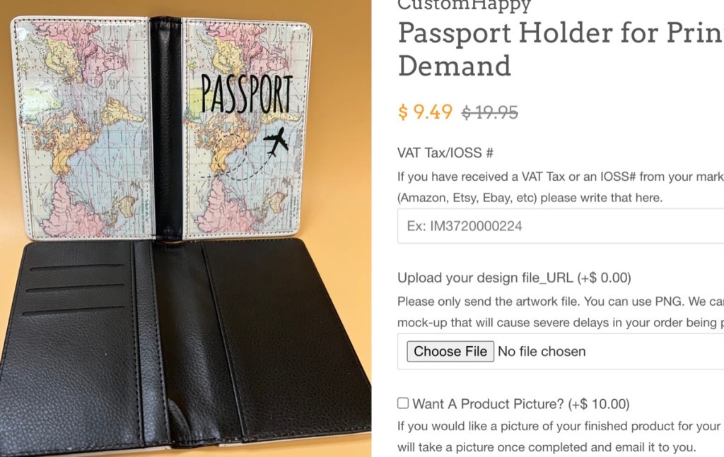 CustomHappy passport cover print-on-demand supplier