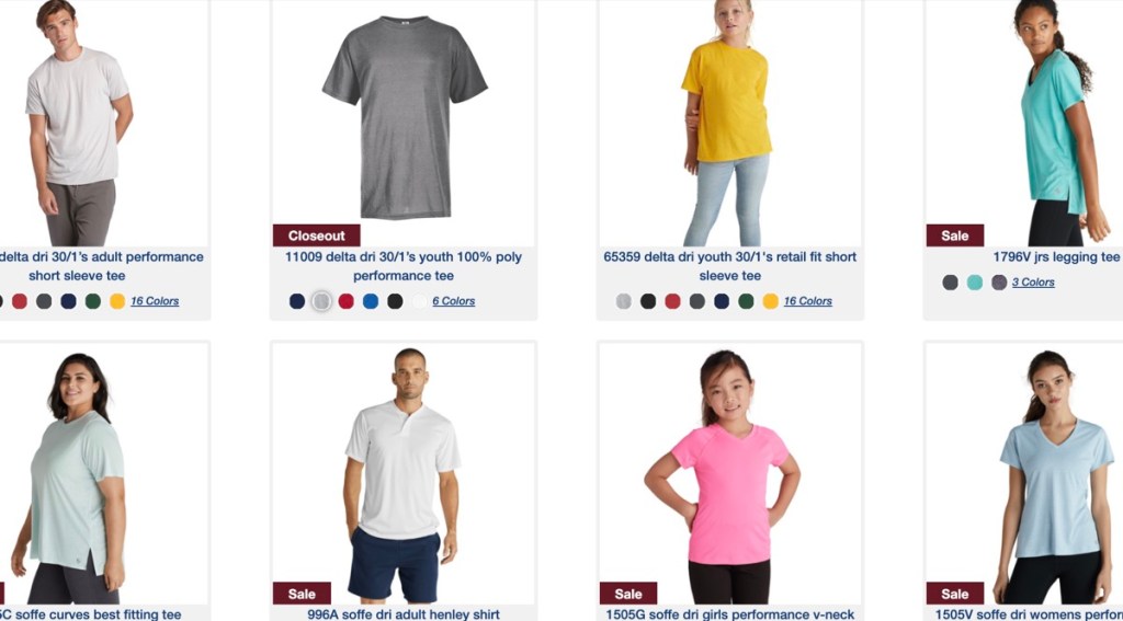 Delta Apparel wholesale sublimation blank t-shirt supplier