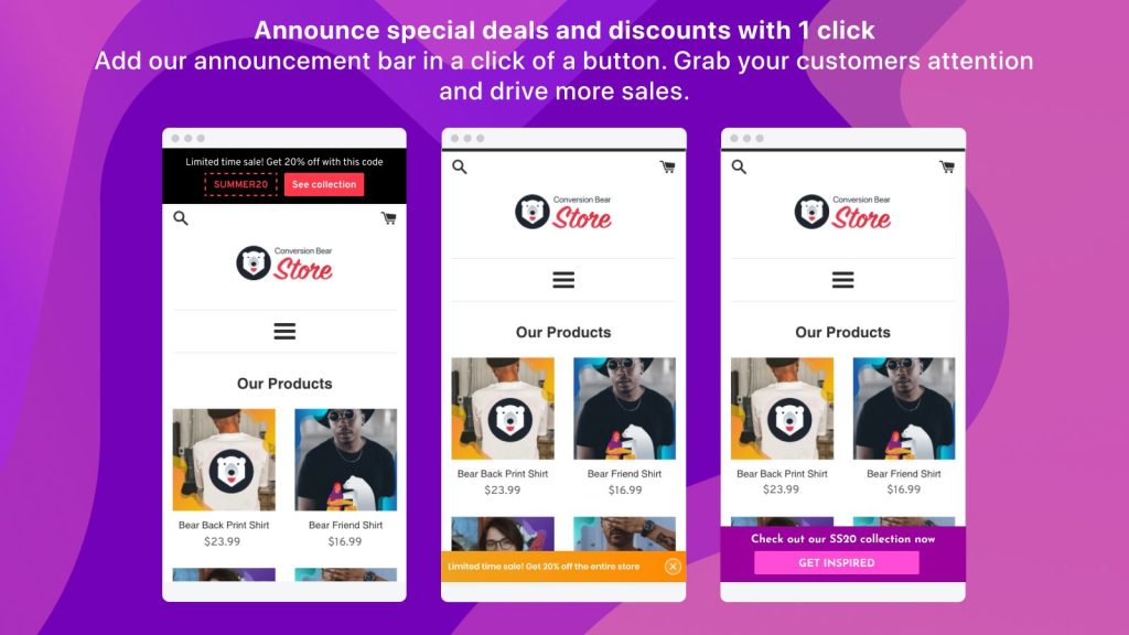 Discount Announcement Bar free Shopify app