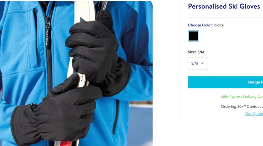 Doodletogs winter gloves print-on-demand supplier