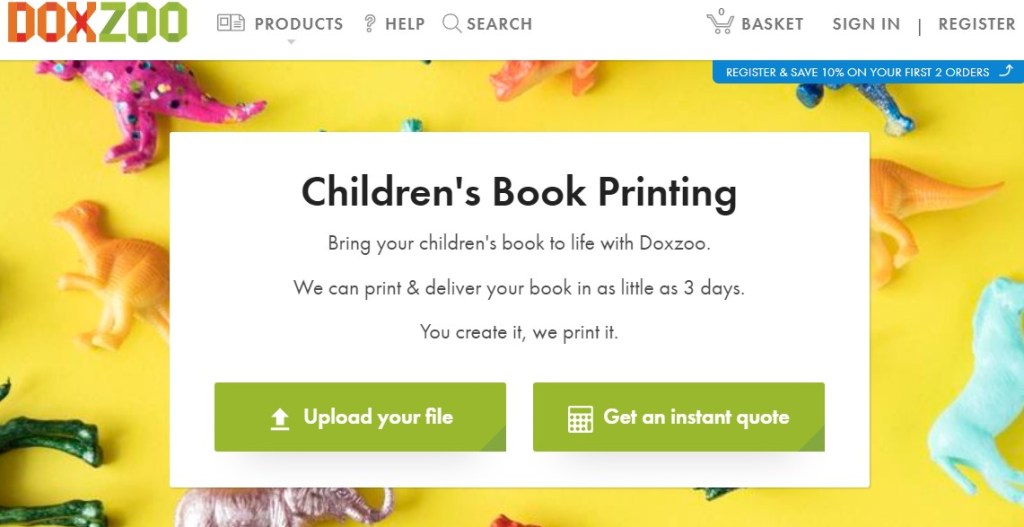 Doxzoo children's book print-on-demand company