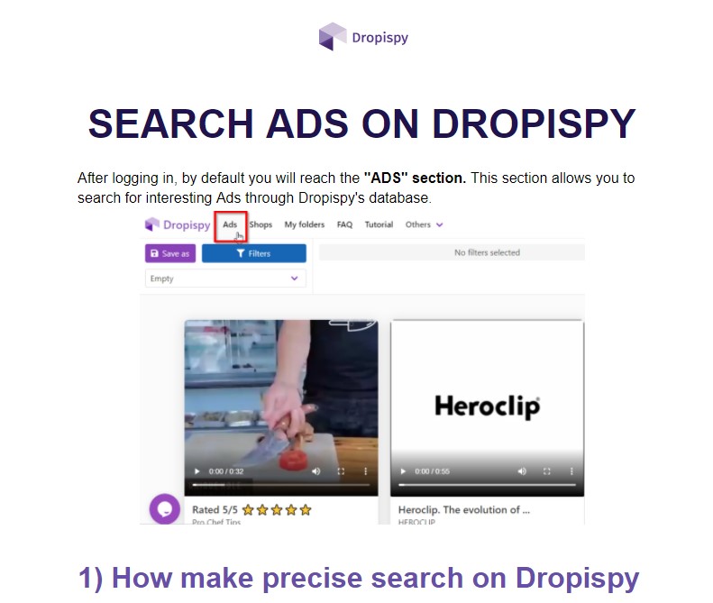 Dropispy tutorial document
