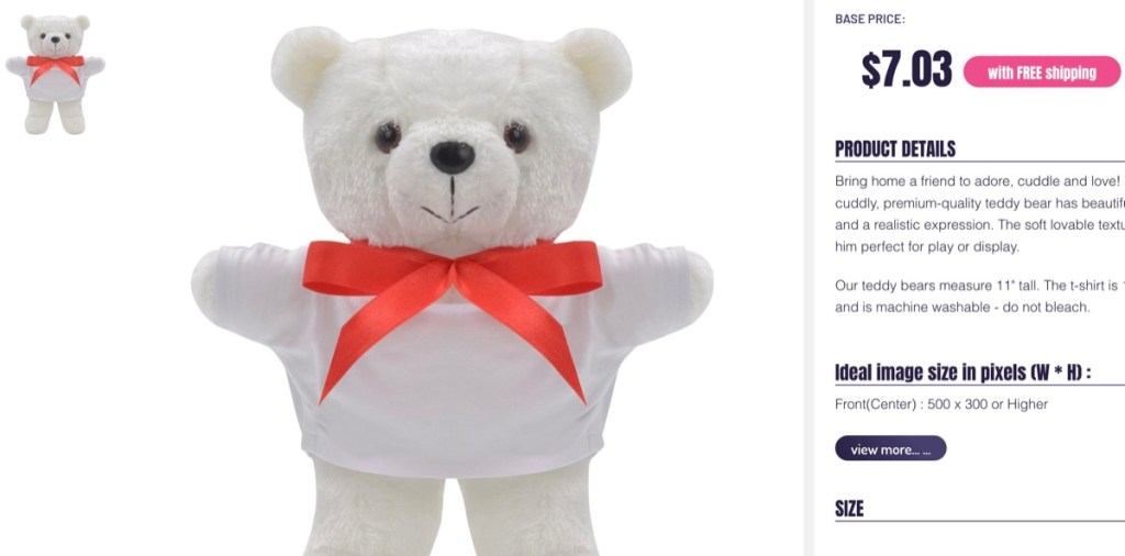 DropshipCN custom stuffed animal & plush toy print-on-demand company