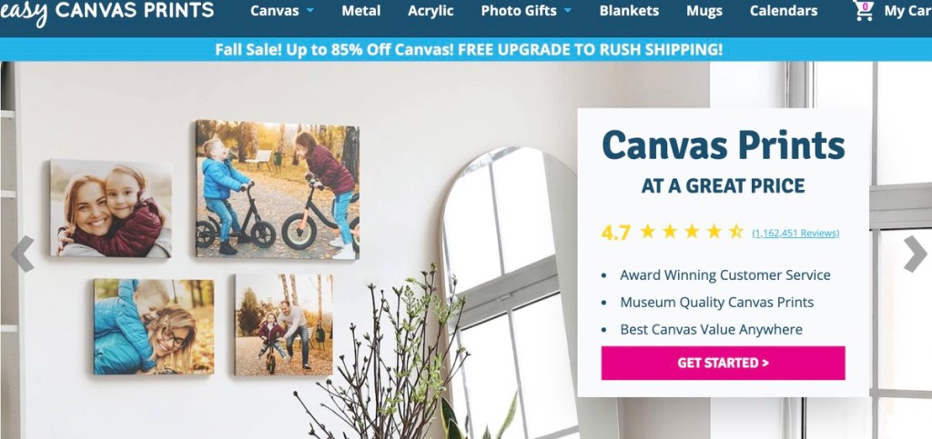 Easy Canvas Prints cheap online custom canvas printing service & company