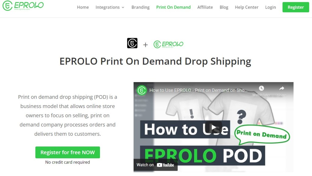 EPROLO POD WordPress & WooCommerce print-on-demand plugin