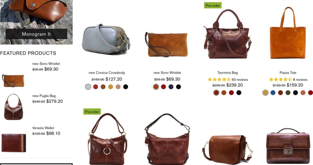 Floto luxury handbag & brand designer purse wholesale supplier
