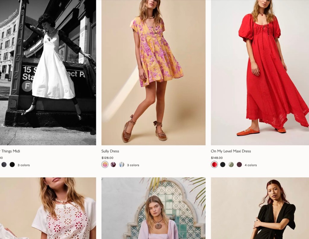 Free People wholesale dresses supplier in the USA