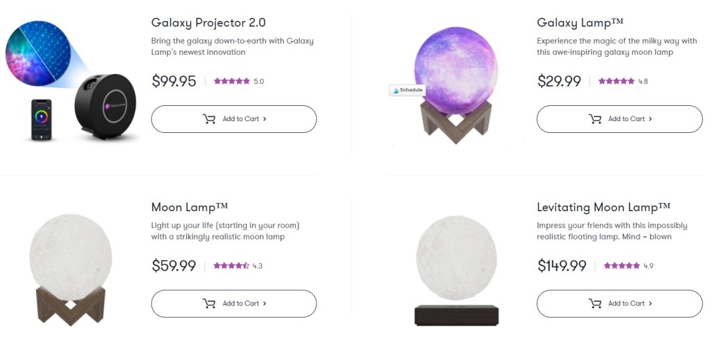 GalaxyLamps products