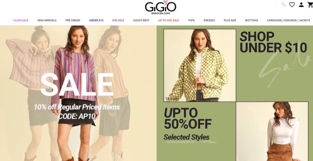 GiGiO women's boutique fashion clothing wholesale supplier
