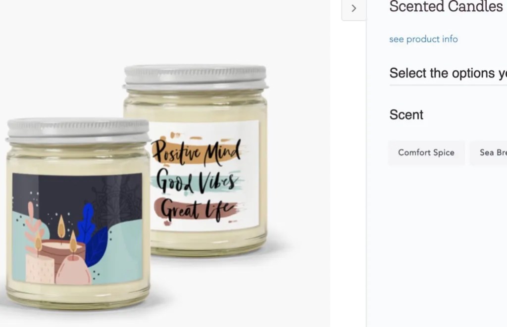 Gooten custom candle print-on-demand supplier for Etsy