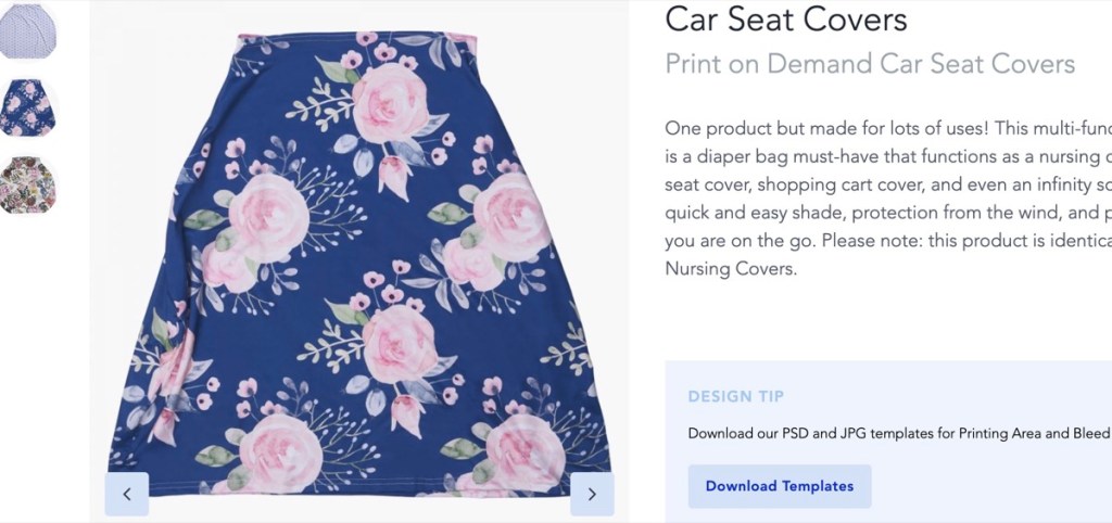 Gooten custom car seat cover print-on-demand supplier