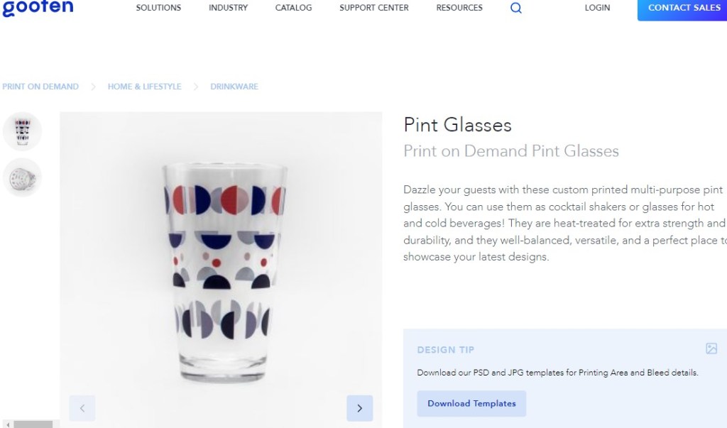Gooten glassware print-on-demand company