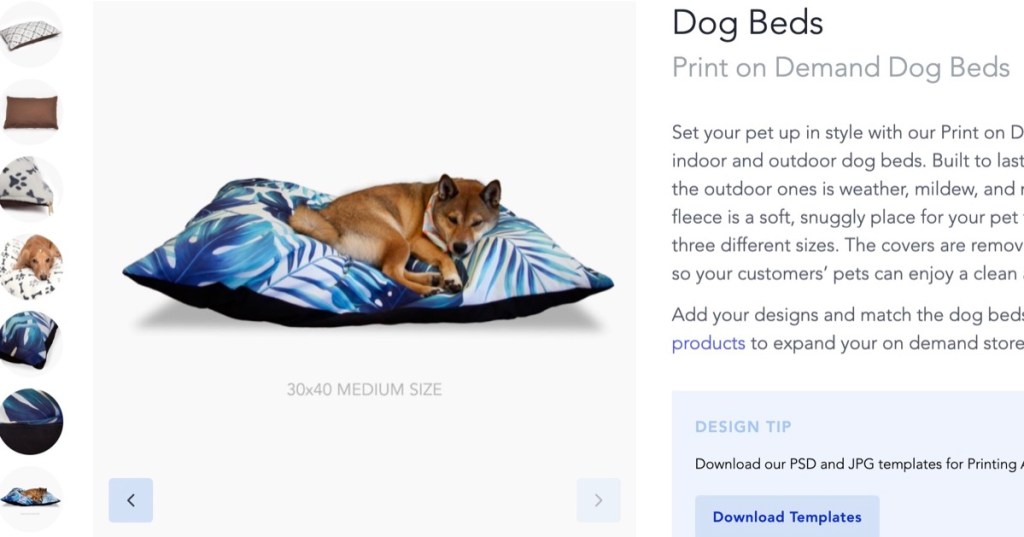 Gooten custom pet bed print-on-demand supplier