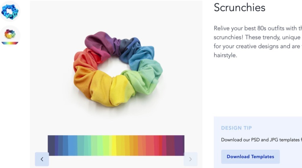 Gooten custom scrunchie print-on-demand supplier