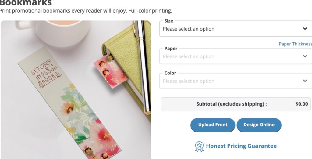GotPrint custom bookmark print-on-demand company