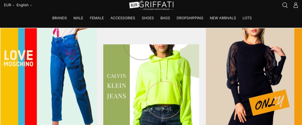 Griffati luxury & brand designer fashion clothing wholesaler