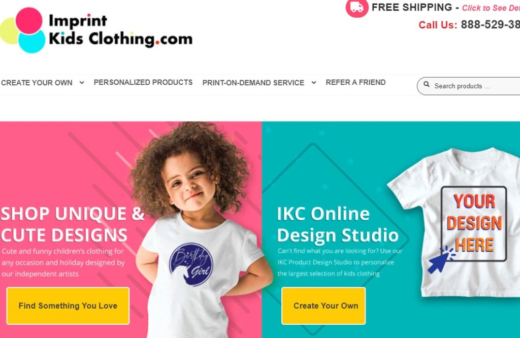 Imprint Kids Clothing print-on-demand company
