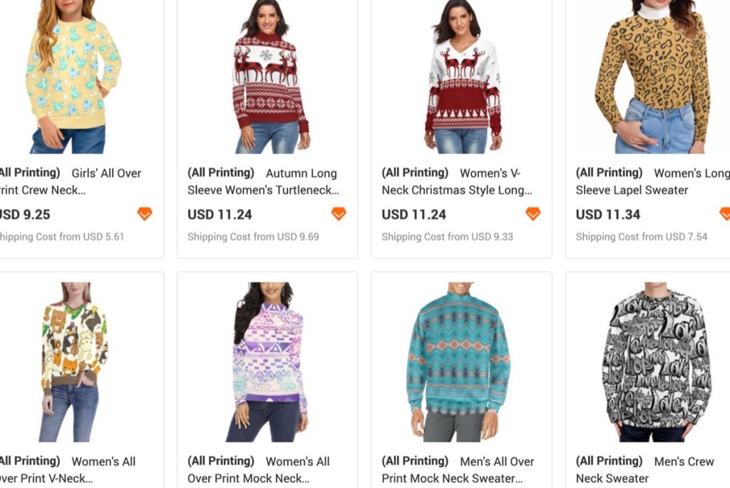InkedJoy custom knitwear & sweater print-on-demand supplier