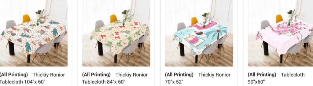 InkedJoy custom tablecloth print-on-demand supplier