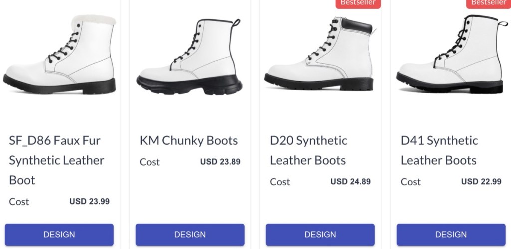 InkPOD custom boots print-on-demand supplier
