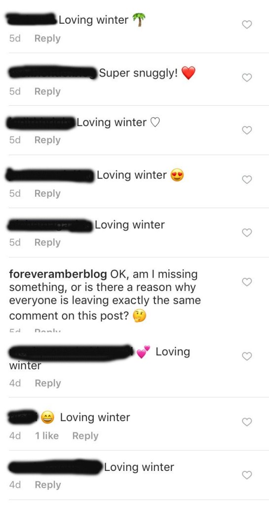 Instagram fake comments