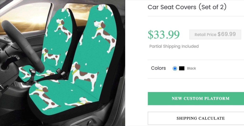 InterestPrint custom car seat cover print-on-demand supplier