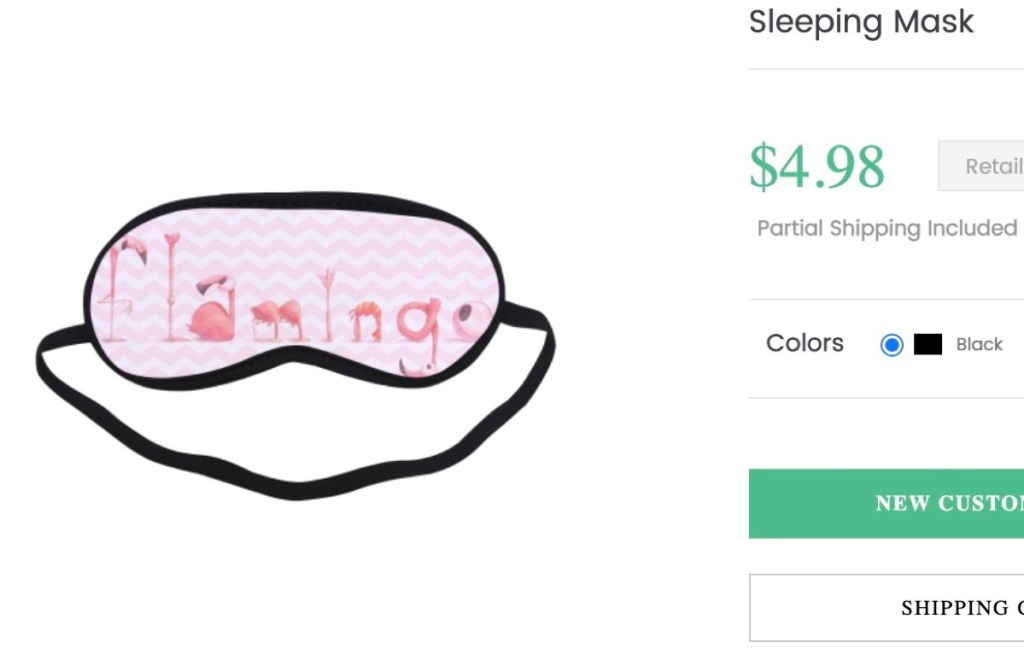 InterestPrint custom sleeping eye mask print-on-demand supplier