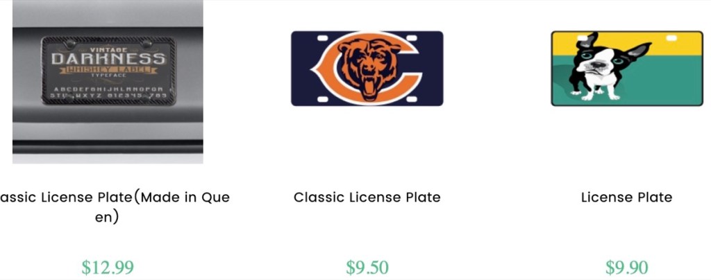 InterestPrint custom license plate print-on-demand supplier