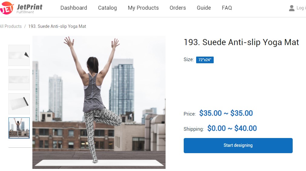 JetPrint yoga mat print-on-demand company