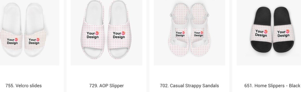 JetPrint custom slides & sandals print-on-demand supplier