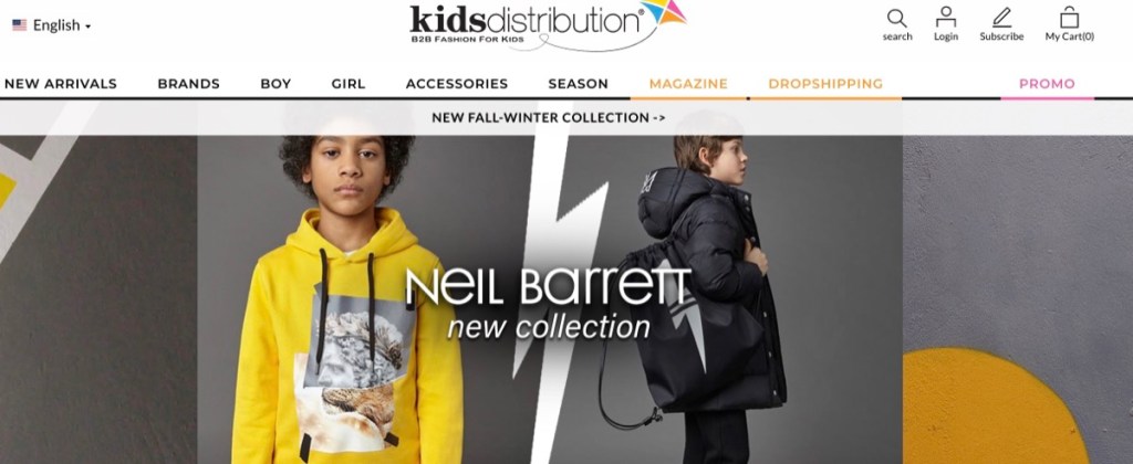 KidsDistribution wholesale fashion clothing marketplace