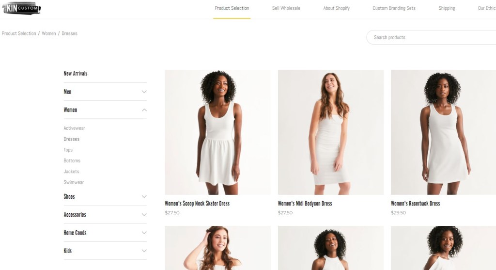 KinCustom skirt & dress print-on-demand company
