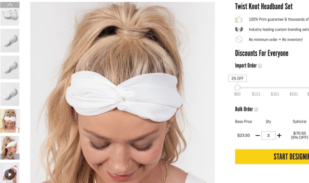 KinCustom custom headband print-on-demand supplier