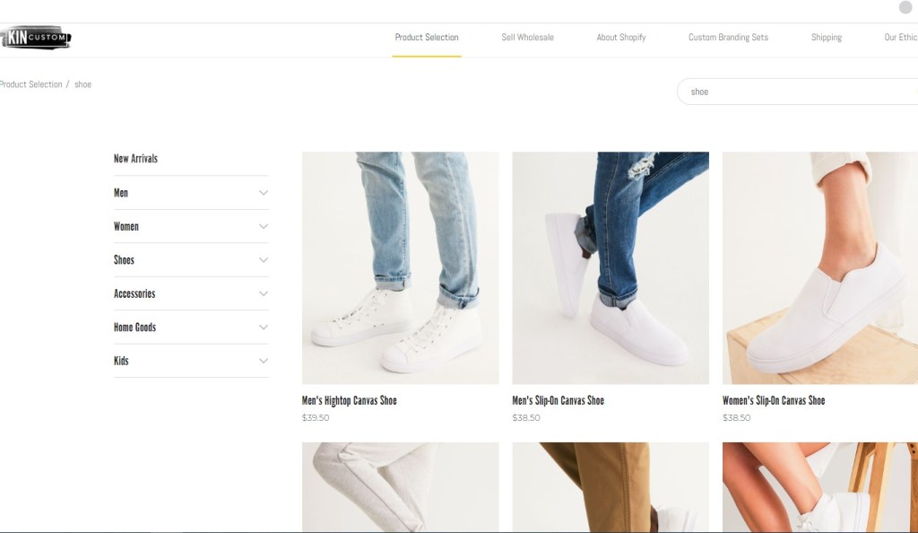 KinCustom custom shoe & sneaker print-on-demand company